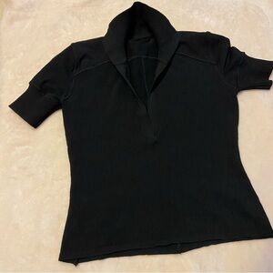 Black Short Sleeve Women's Top